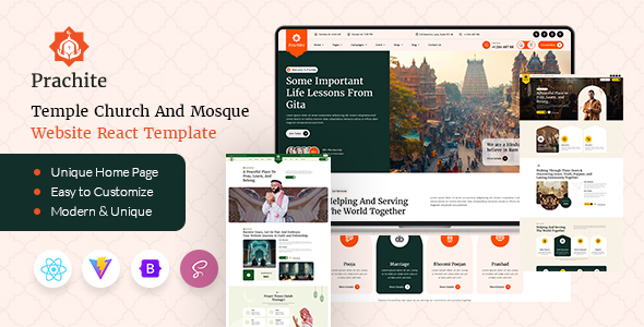 Prachite - Temple Church And Mosque Website React Template